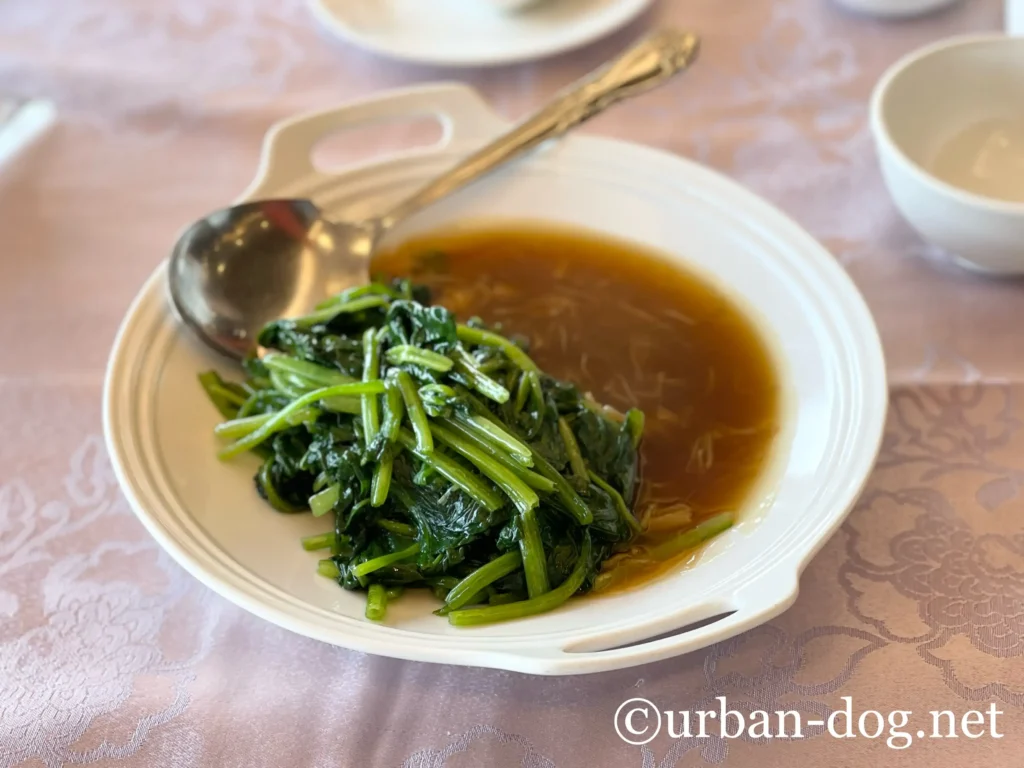 季節の野菜と貝柱入りあんかけ